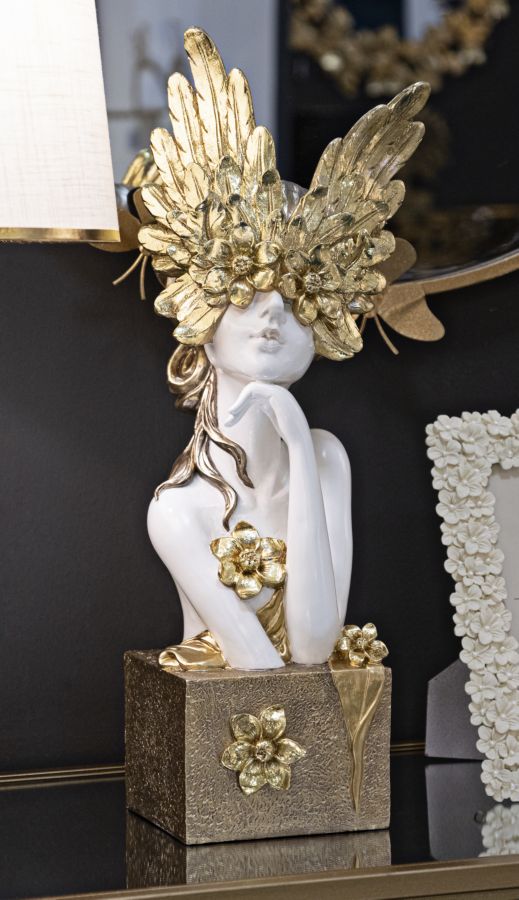 Busto di Minerva Elegante 20x17x50 cm