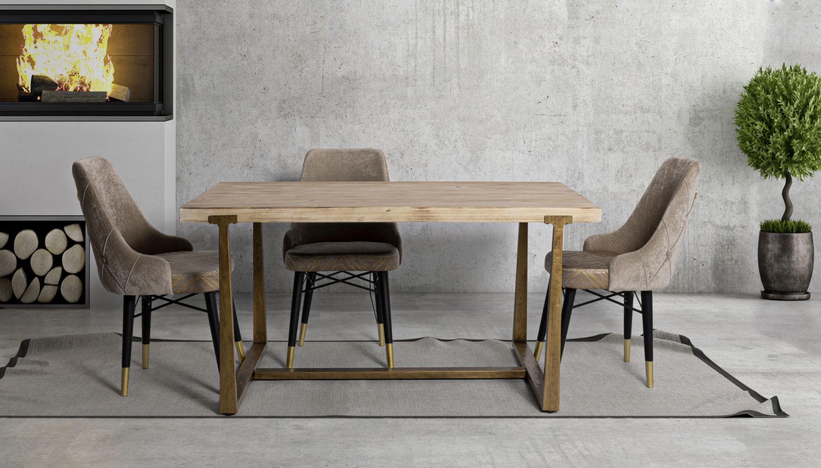 Tavolo Ankara design moderno 150x90 cm