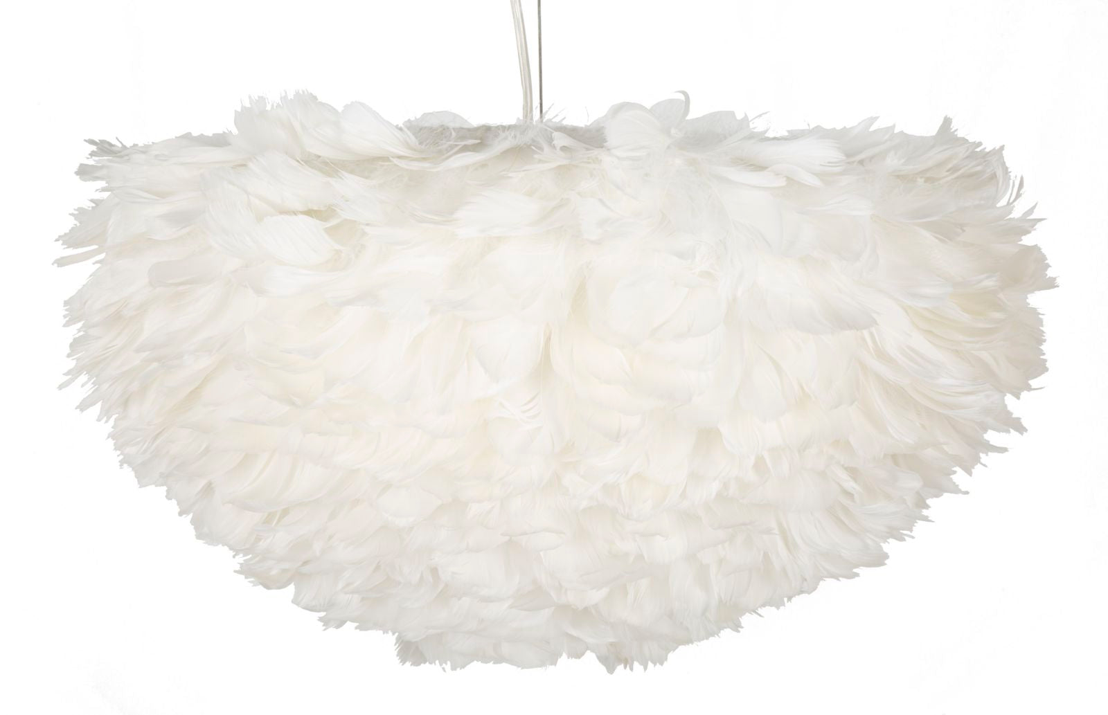 Lampadario in Piume Elegante Ø 60 cm - Altezza Regolabile fino a 110 cm