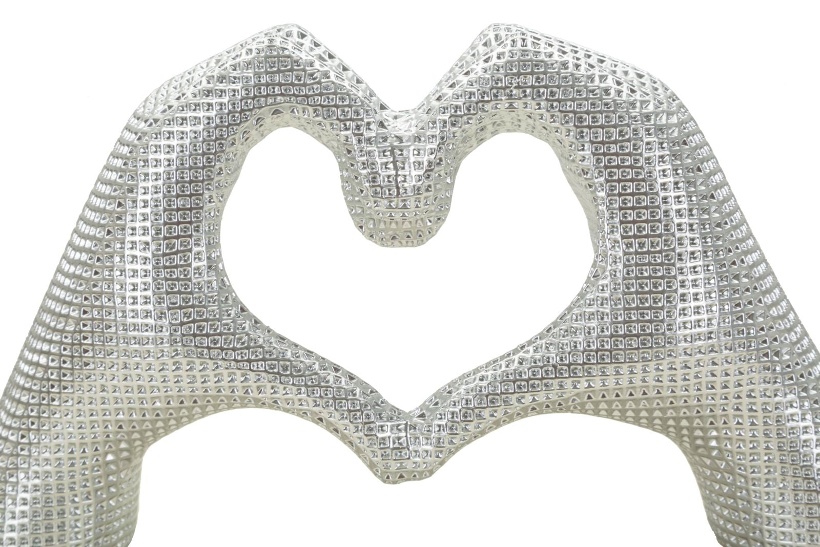 Scultura Lover Silver Cm 25X7,5X13,5 Elegante Decorazione
