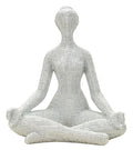 Donnina Yoga Silver CM 20,5X15,5X23 Elegante Decorazione