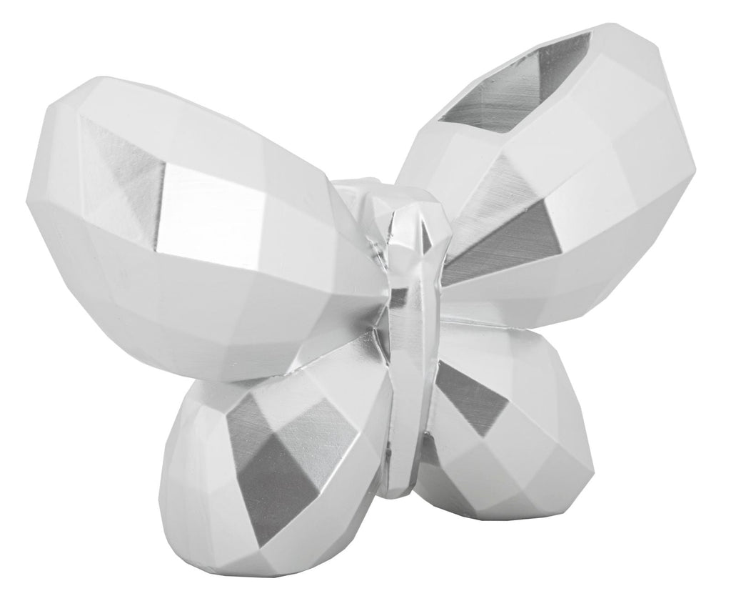 Vaso Butterfly Silver Cm 22,5X8X15 Design Elegante Unico