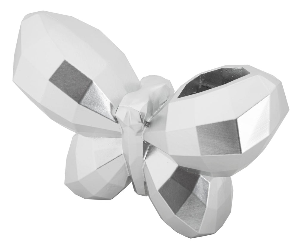 Vaso Butterfly Silver Cm 22,5X8X15 Design Elegante Unico