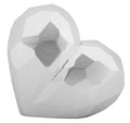 Vaso Heart Silver Cm 19X9X18 Elegante e Moderno