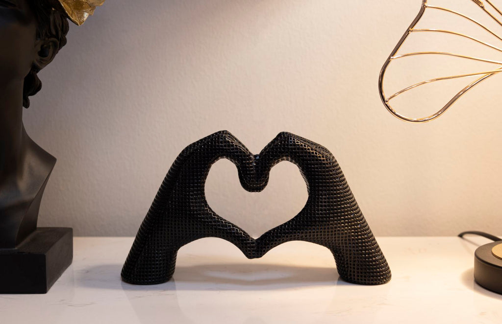 Scultura Lover Black Cm 25X7,5X13,5 Per Decorare Con Amore
