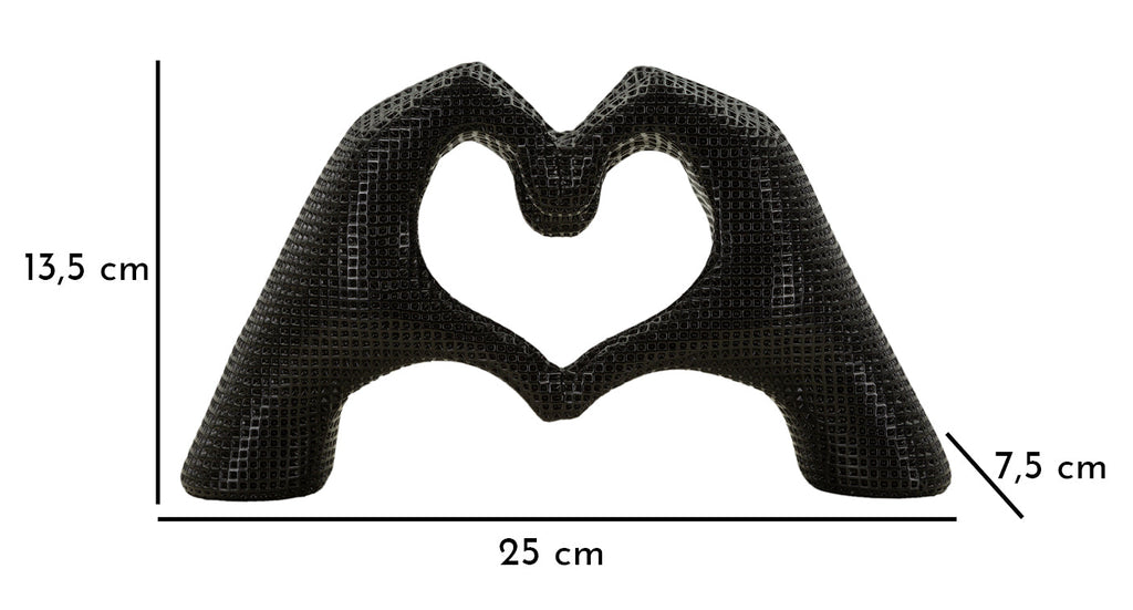 Scultura Lover Black Cm 25X7,5X13,5 Per Decorare Con Amore