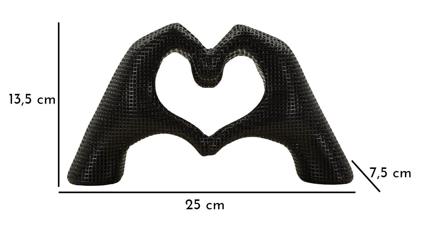 Scultura Lover Black Cm 25X7,5X13,5 Per Decorare Con Amore