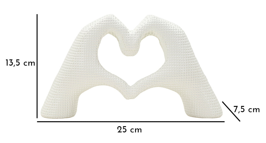 Scultura Lover White Cm 25X7,5X13,5 Per Decorare Con Amore