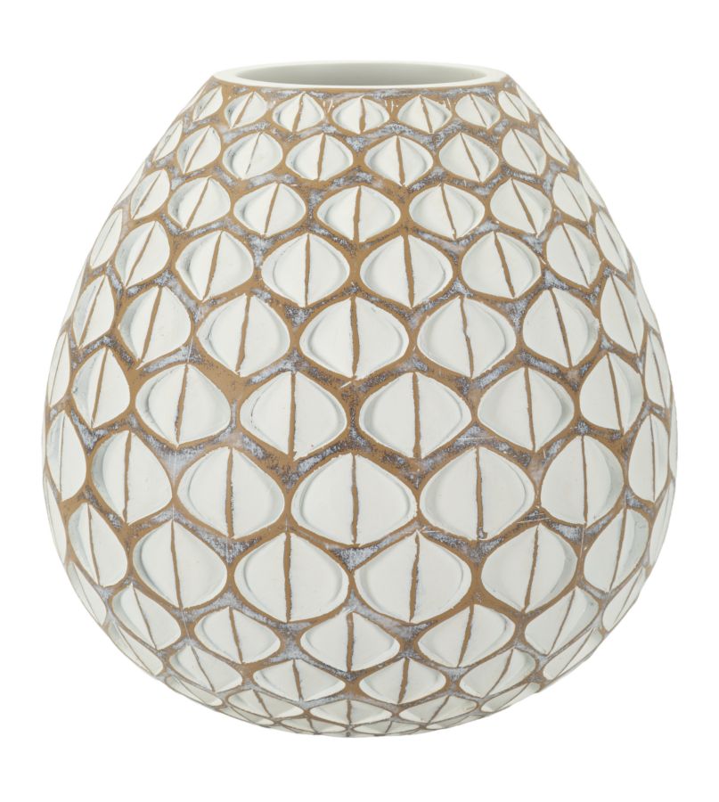 Vaso Resina Tibet Cm Ø 27X27 Elegante Design Moderno