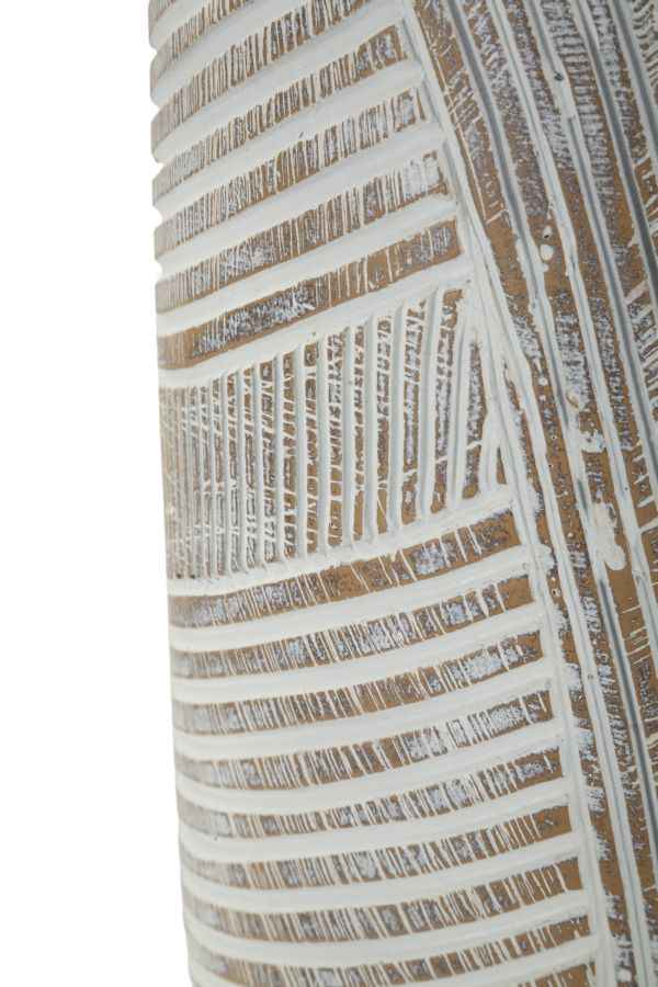 Vaso Resina Woody Cm Ø 19X55 Design Elegante e Versatile