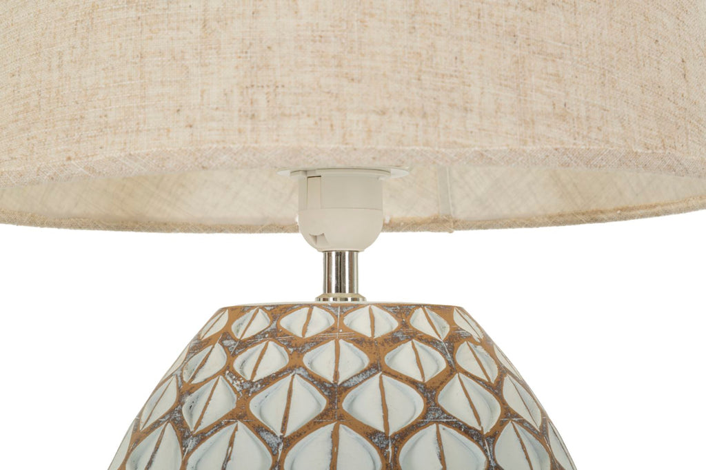Lampada Da Tavolo Resina Tibet Cm Ø 35X52 Elegante Design