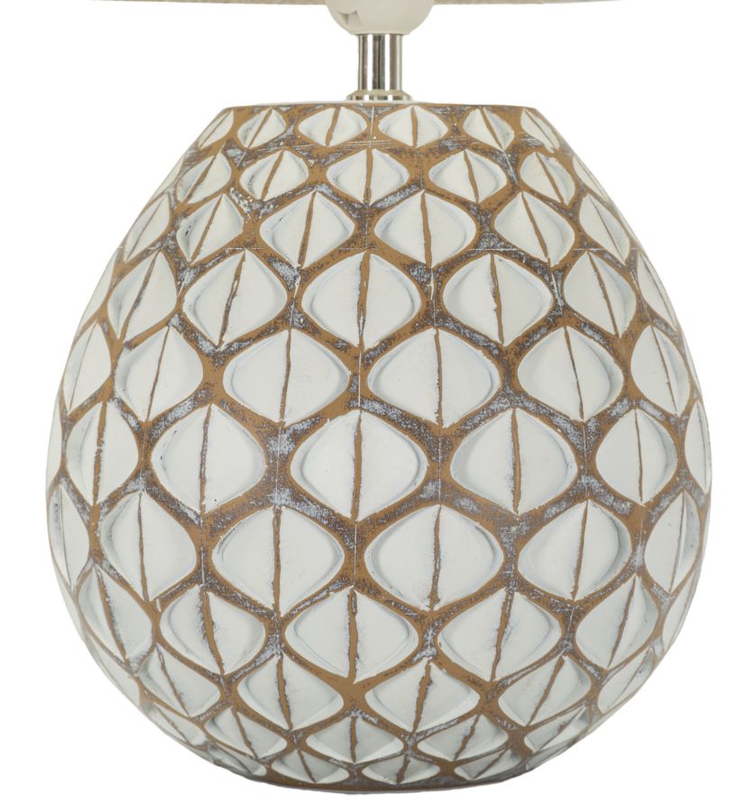 Lampada Da Tavolo Resina Tibet Cm Ø 35X52 Elegante Design