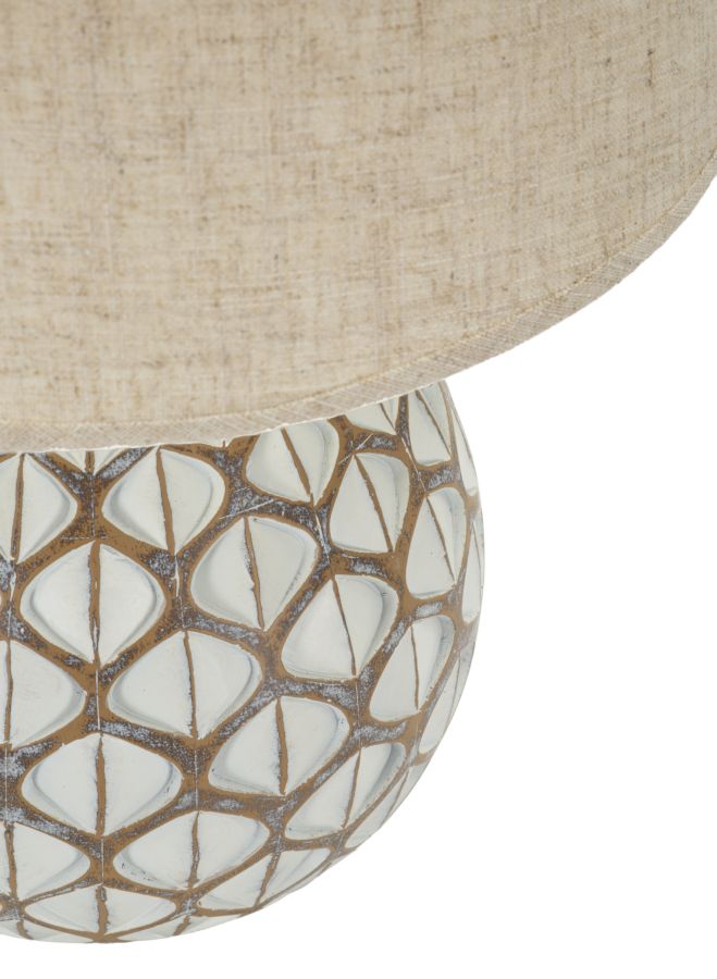 Lampada Da Tavolo Resina Tibet Cm Ø 35X52 Elegante Design