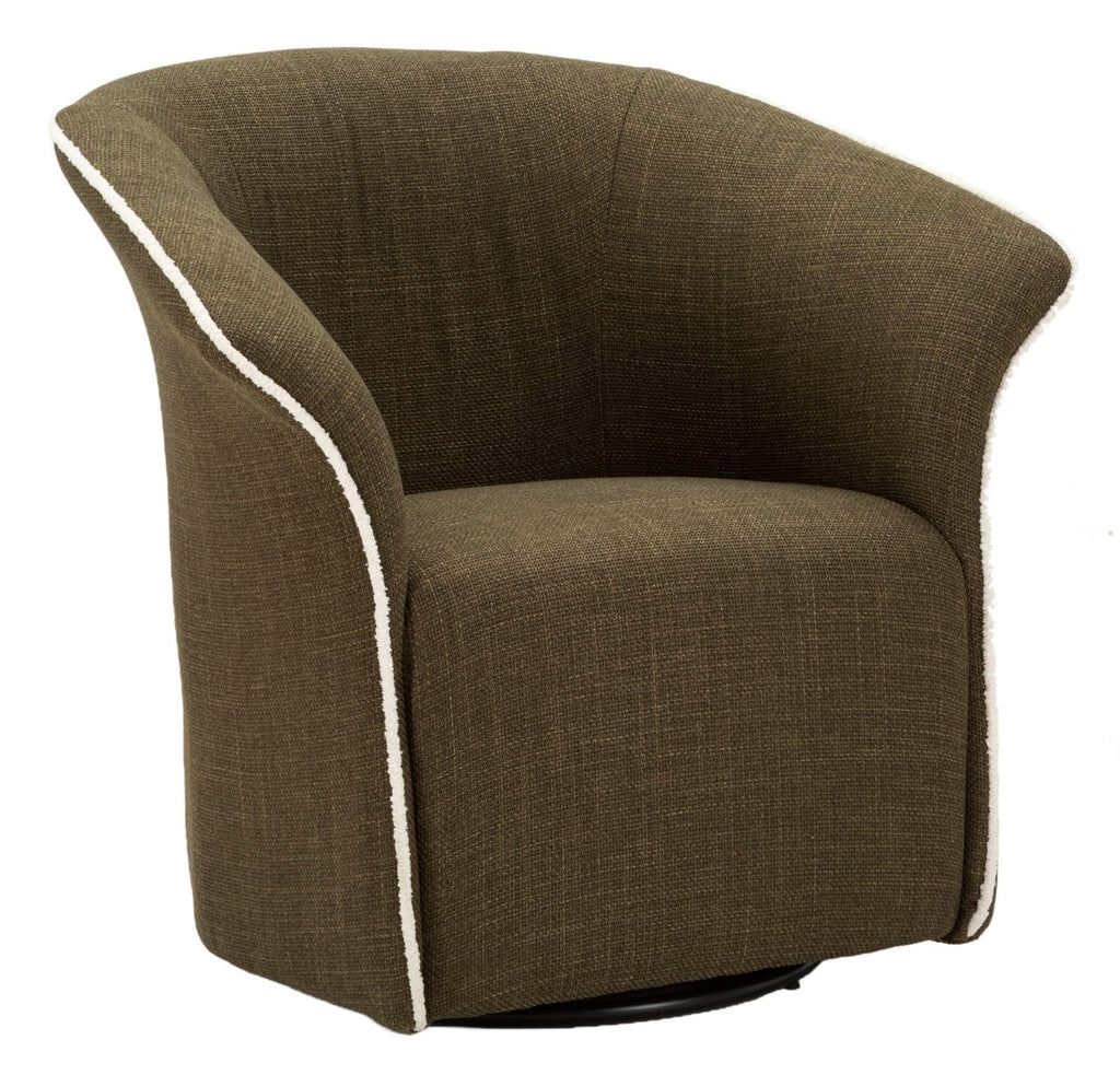 Poltrona Girevole Siena Verde Cm 83,5X66X80 Elegante