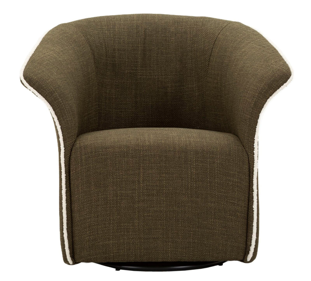 Poltrona Girevole Siena Verde Cm 83,5X66X80 Elegante