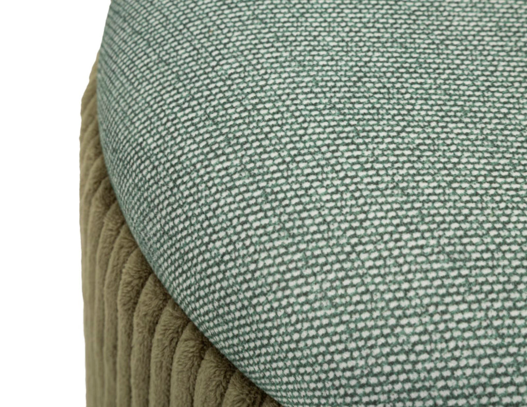Puff C/Contenitore Bolzano Verde Set 2 Pz Ø 38X38-32X28