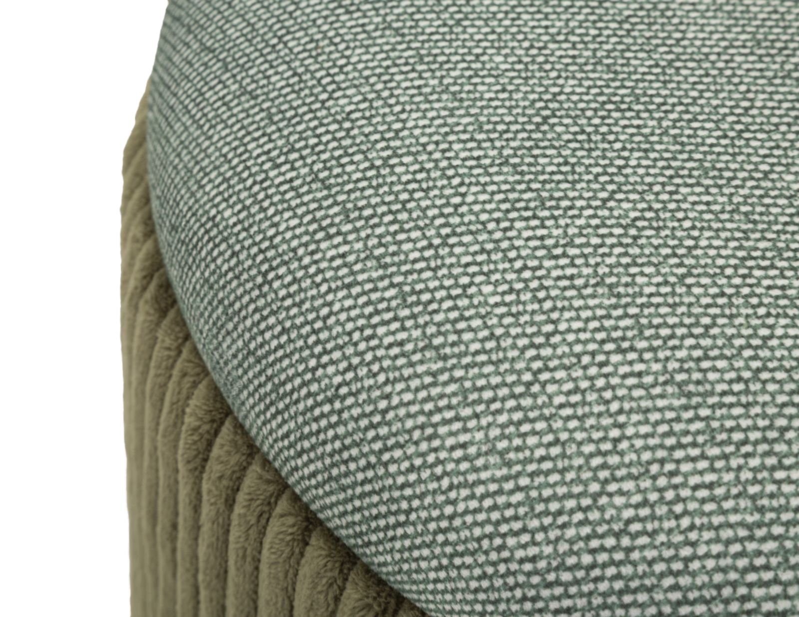 Puff C/Contenitore Bolzano Verde Set 2 Pz Ø 38X38-32X28