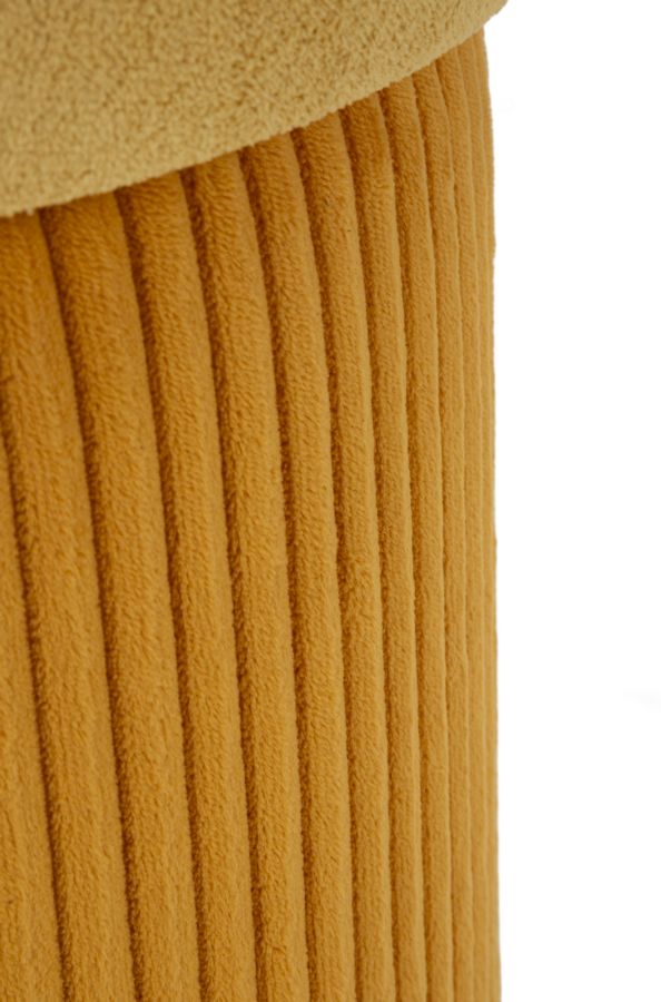 Puff C/Contenitore Aspen Senape Set 2 Pz Ø 42X44-35X37
