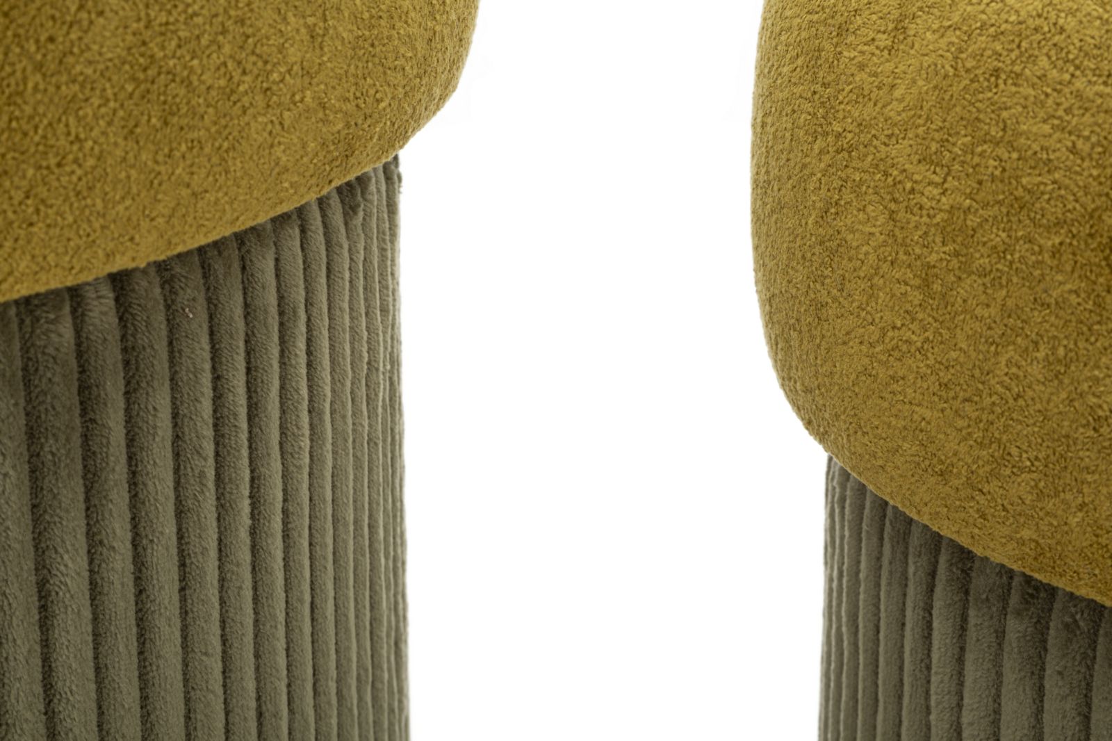 Puff C/Contenitore Aspen Verde Set 2 Pz Ø 42X44-35X37