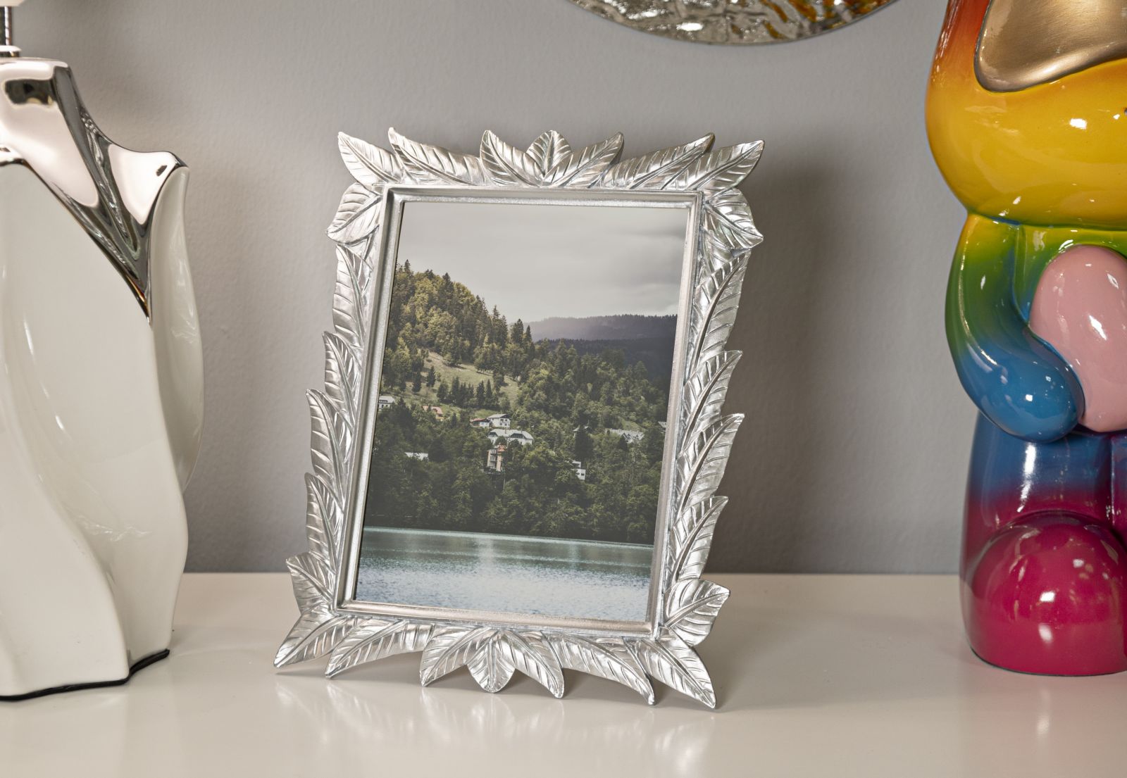 Cornice Leavy Silver Cm 21,2X1,7X26,8 Per Foto Eleganti