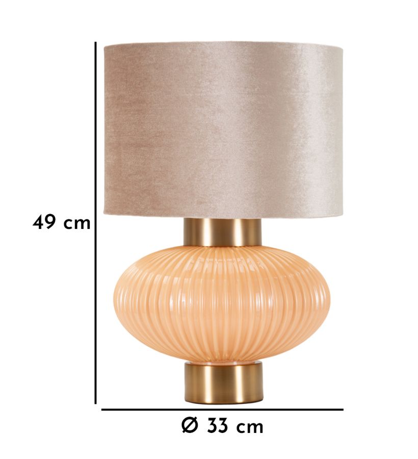 Lampada Da Tavolo Perly -B- Cm Ø 33X49 Elegante Design