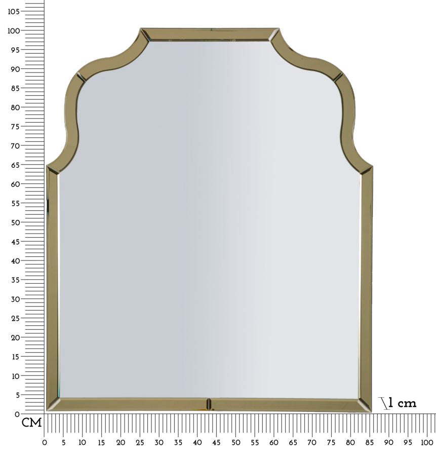 Specchio Da Muro Ankara Oro Misura 78X93 Elegante
