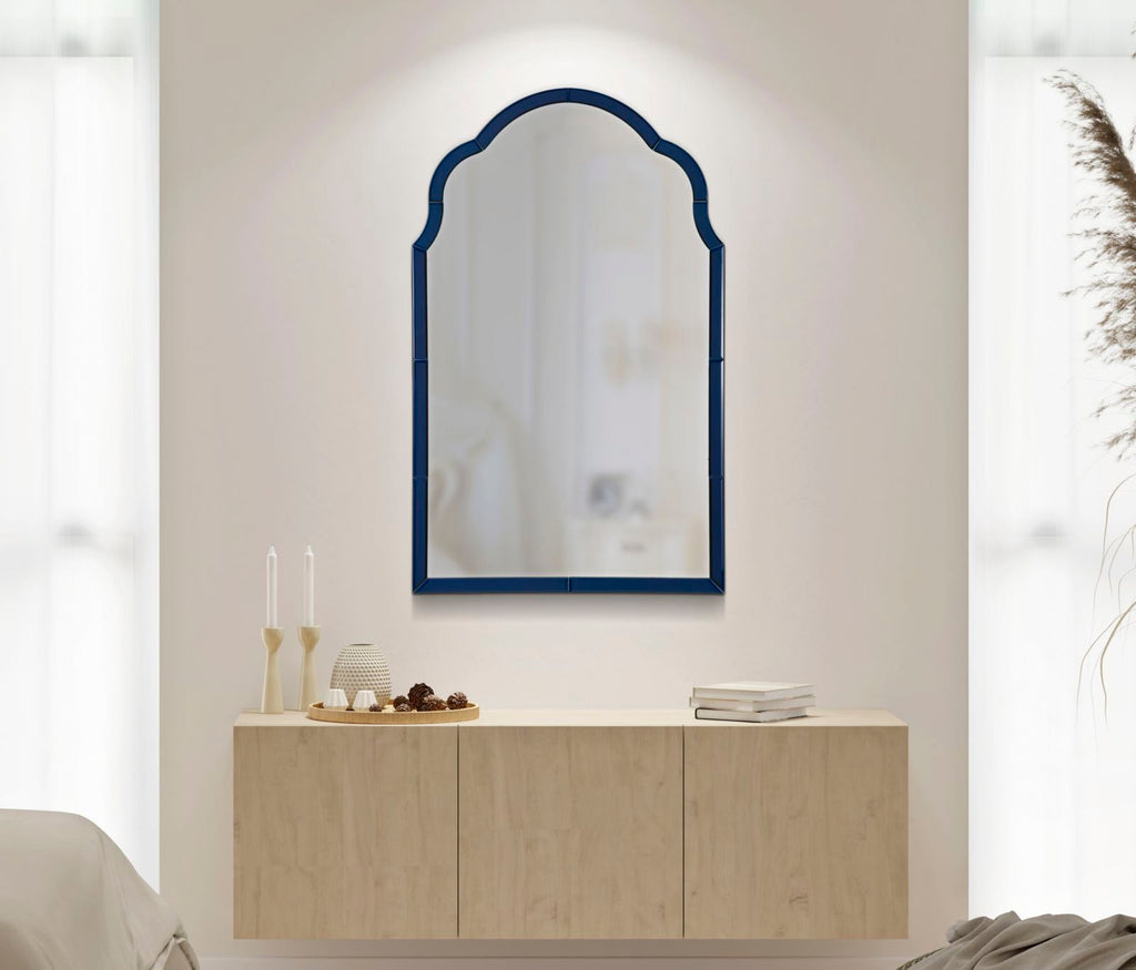 Specchio Da Muro Tangersi Blu Cm 62X1X100 Elegante