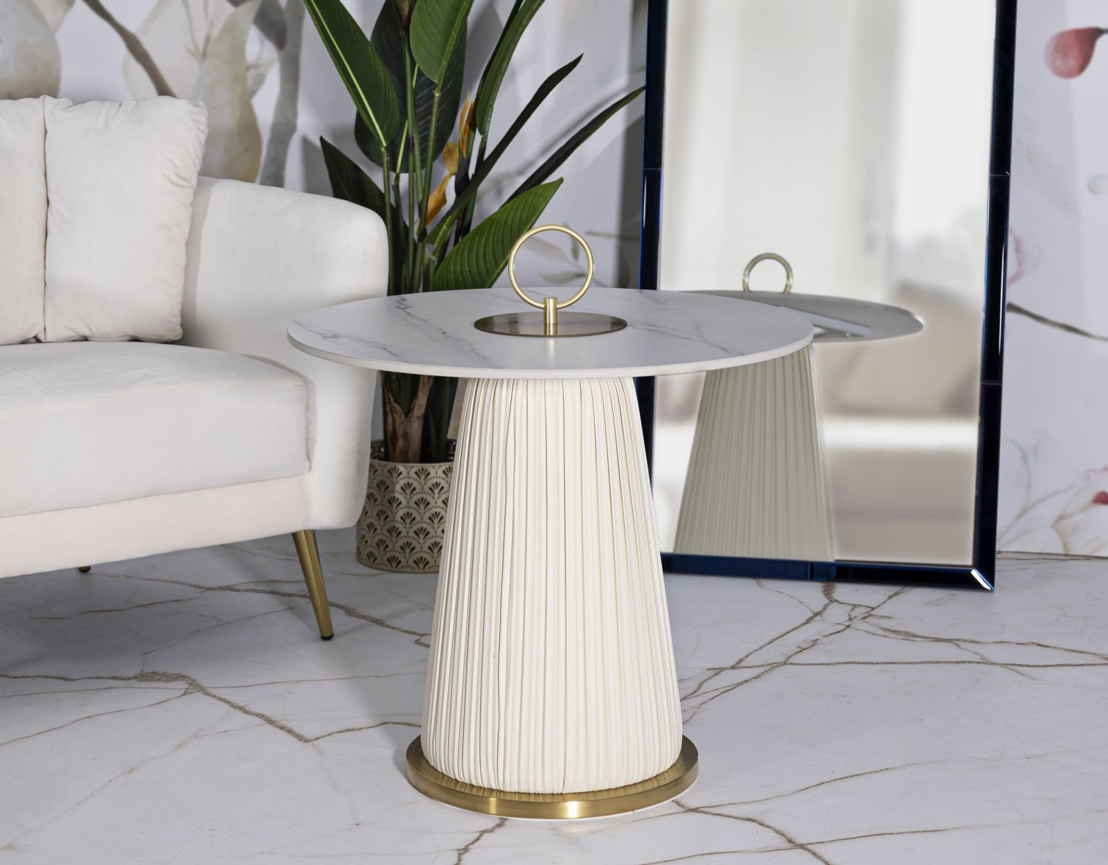 Tavolinetto Nova Cm Ø 60X54 Elegante Design Moderno