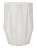 Tavolinetto Star Linee Sfaccettate Geometrie Eleganti Effetto Pietra Diametro 38,5 Cm Altezza 53 Cm