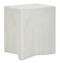 Tavolinetto Arc Design Architettonico Linee Morbide Rilievi Grafici 40,5 x 40,5 x 50,5 Cm
