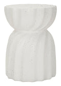 Tavolinetto Twisty Diametro 36 Cm Altezza 47,5 Cm Design Curvo Sinuoso Scultoreo Per Interni Moderni Arredamento