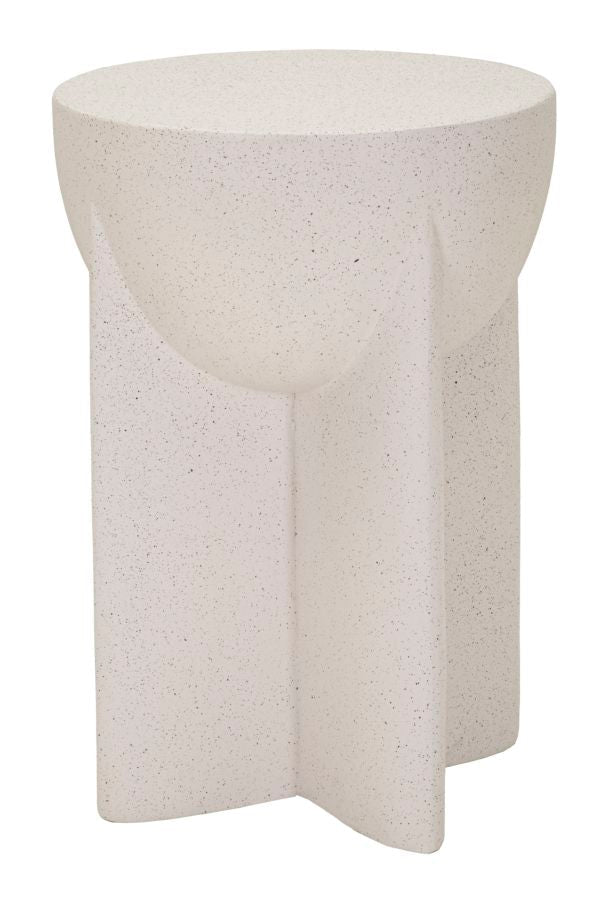 Tavolinetto History Contemporaneo Compatto Diametro 33,5 cm Altezza 48,5 cm Design Naturale Raffinato