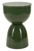 Tavolinetto In Metallo Yao Verde Diametro 31 Cm Altezza 46 Cm Moderno Design Elegante Per Soggiorno