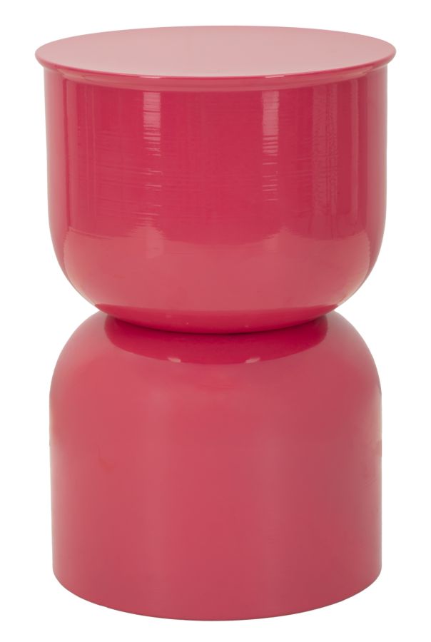 Tavolinetto Salotto Metallo Oyi Fuxia Diametro 31 Cm Altezza 46 Cm Moderno Design Contemporaneo Stile Glam