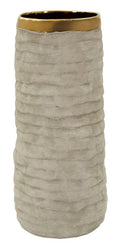 Vaso Lima Aperto Diametro 14 Cm Altezza 31,5 Cm Apertura 11 Cm In Ceramica Stile Moderno Versatile Per Soggiorno