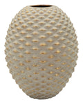 Vaso Pepipas Ball Ceramico Sferico Con Texture Rilievo Gioiello Diametro 29,5 Cm Altezza 36 Cm Apertura 8,5 Cm