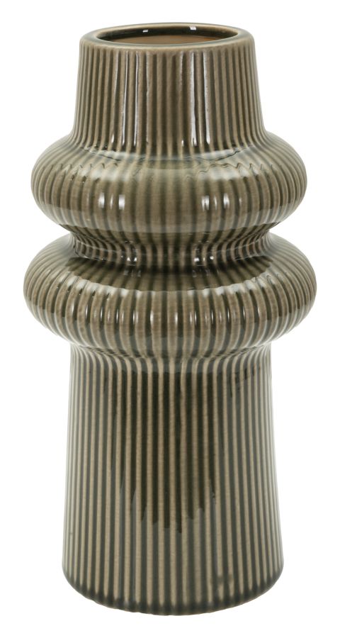 Vaso Armony In Ceramica Compatto E Scultoreo Altezza 25 Cm Diametro Bocca 5,5 Cm Diametro Base 13 Cm