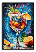 Stampa decorata su tela laccata c/cornice cocktail cm 62 x 3,5 x 92 fir woo