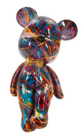 Statua decorativa orsetto psyco cm 12,5 x 9,5 x 25 polyresin