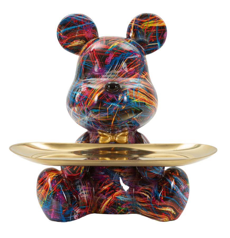 Statua decorativa cane psyco s/tasche cm polyresin 17 x 15 x 22,5