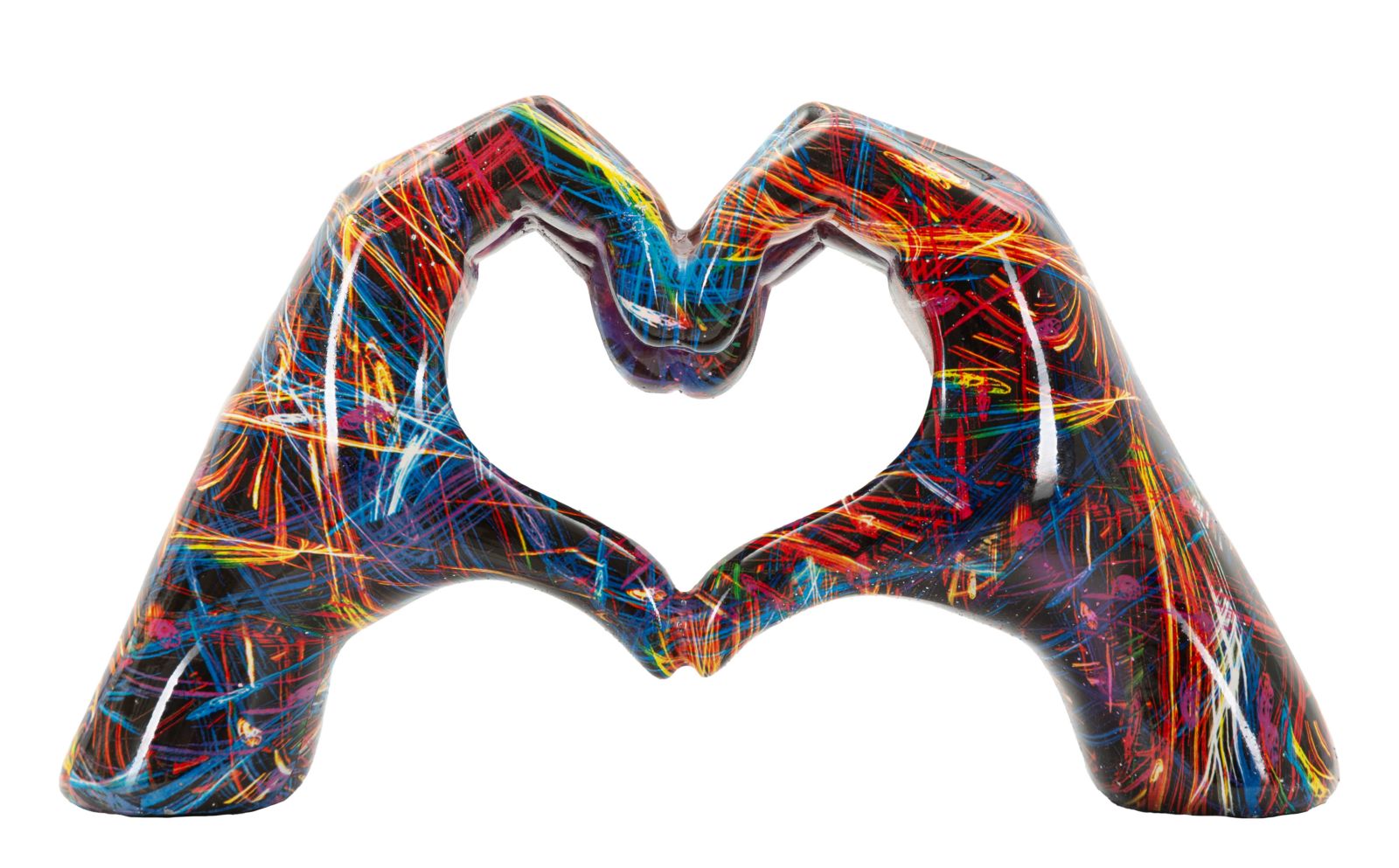 Statua decorativa scultura lover psyco cm 25 x 7,5 x 13,5 polyresin