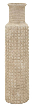 Vaso Da Esterno In Polyresina Con Texture Sabbia Diametro 28 Cm Altezza 110 Cm Apertura Diametro 18 Cm
