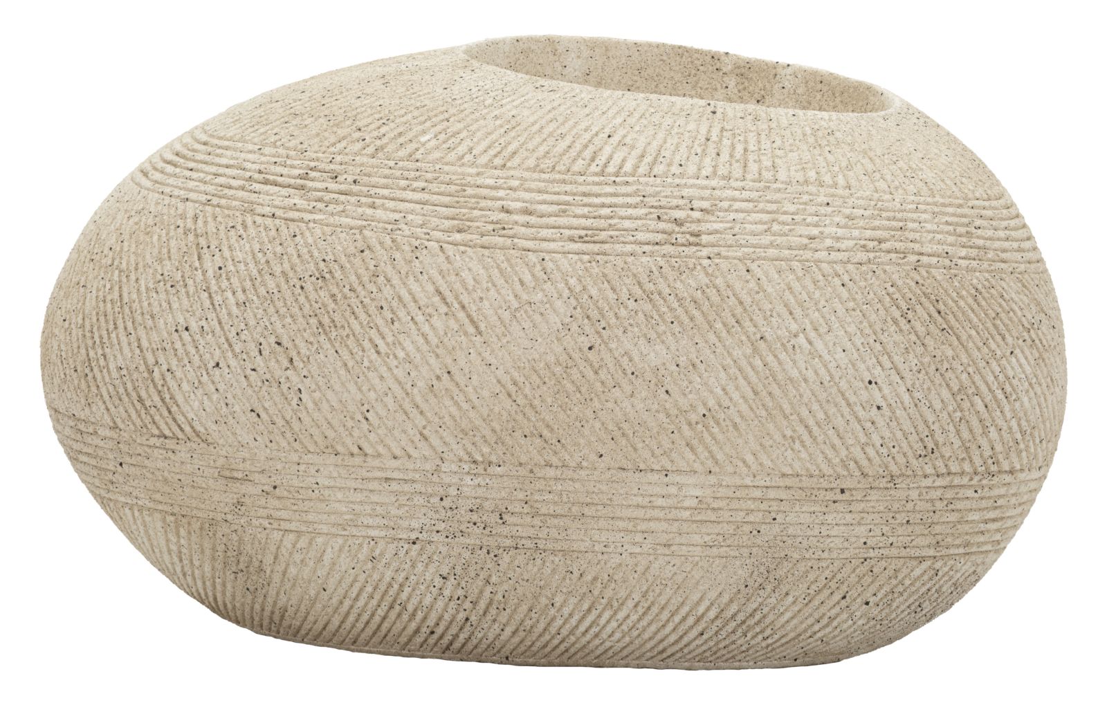 Vaso Da Esterno In Pietra Effetto Stone Polyresin 54,5 X 42,5 X 30 Cm Con Texture Naturali E Design Sofisticato
