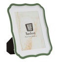 Cornice Margot Verde Effetto Zinco 20x25 cm in Metallo con Vetro per Foto Design Classico