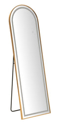 Specchio Da Terra LED Arco Dorato Cm 50x160 Con Luce Integrata E Temperatura Colore Regolabile