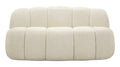 Divanetto Ball Bianco In Plywood Con Spugna E Poliestere 145x80x69 Cm Design Scultoreo Glamour