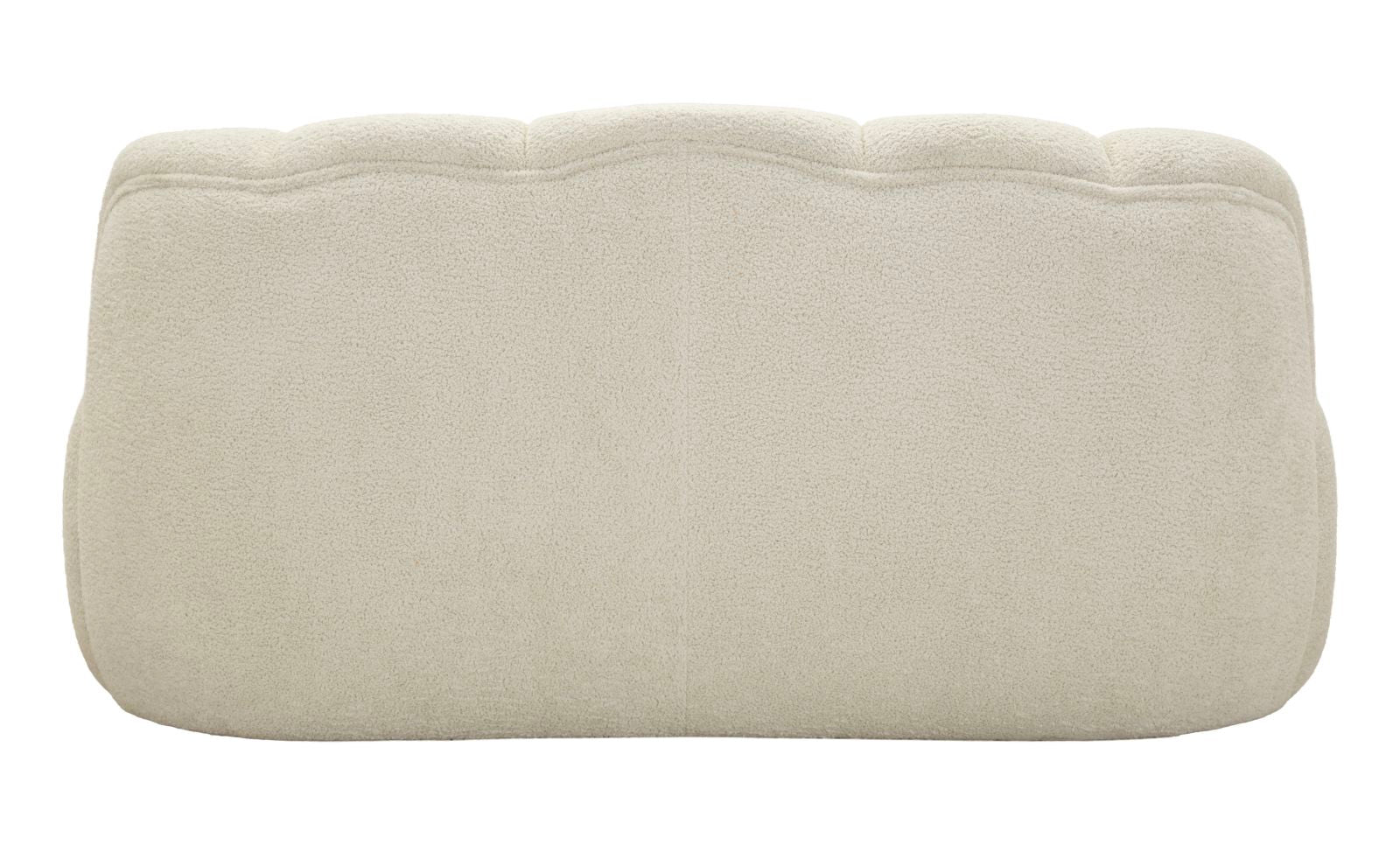 Divanetto Ball Bianco In Plywood Con Spugna E Poliestere 145x80x69 Cm Design Scultoreo Glamour