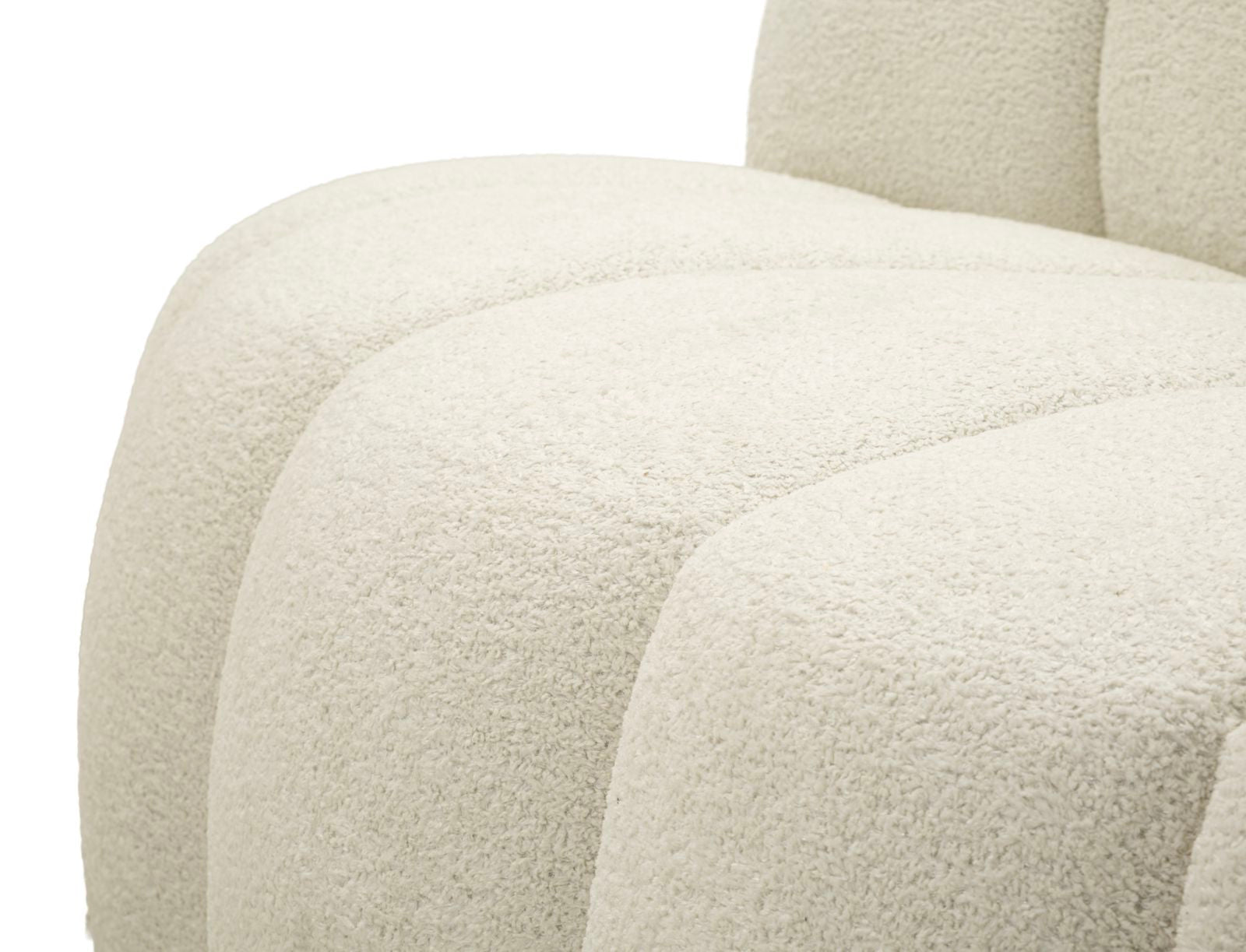 Divanetto Ball Bianco In Plywood Con Spugna E Poliestere 145x80x69 Cm Design Scultoreo Glamour