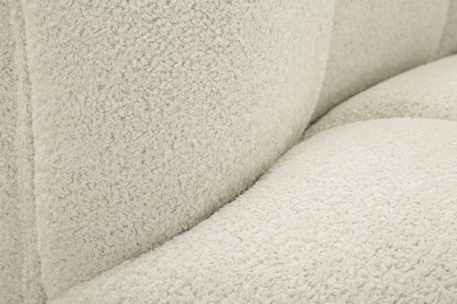 Divanetto Ball Bianco In Plywood Con Spugna E Poliestere 145x80x69 Cm Design Scultoreo Glamour