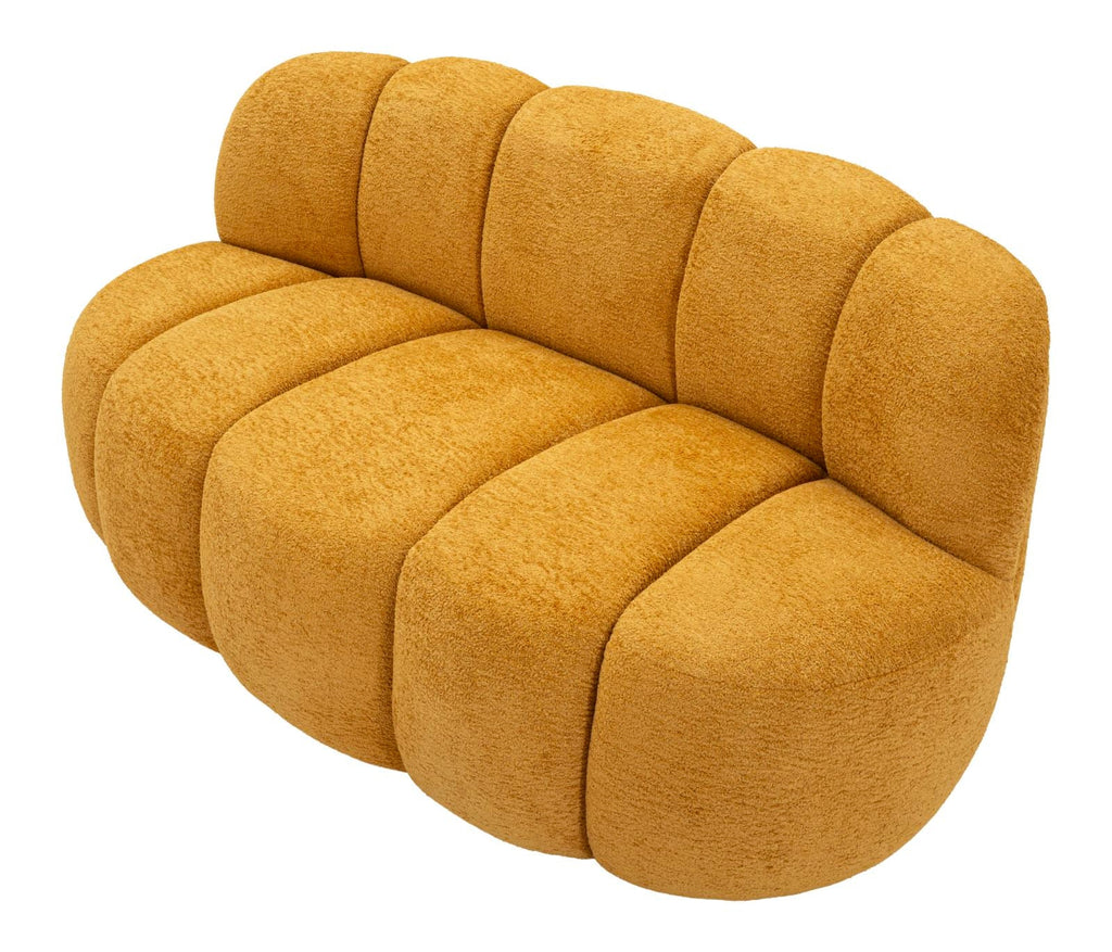 Divanetto ball senape 145x80x69 cm design moderno
